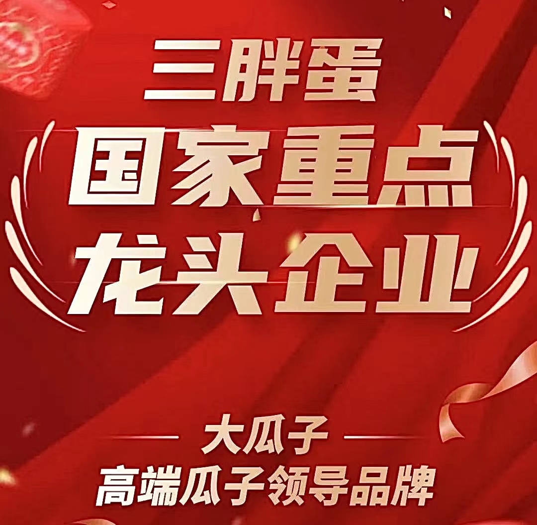 三胖蛋被授予“国家重点龙头企业”称号：贡献国仁力量，树立行业标杆